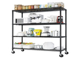 Heavy Duty Shelves 55.12" W Wire Shelving Unit with Wheels 2500LBS NSF Metal Shelves for 57263516