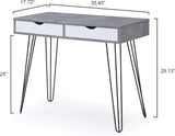 ZUN Modern Table 1pc Laurel Small Desk with Drawers for Bedroom Study Home Office Dorm Stylish Computer B011P236746