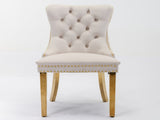 Furniture,Modern, High-end Tufted Solid Wood Contemporary Velvet Upholstered Dining Chair with 80440132