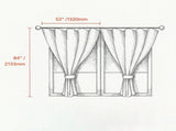 52 x 84 Inch Natural Linen Curtains 2 Panels Set Grommet Light Filtering Burlap Drapes 38861439