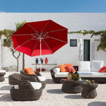 ZUN 10FT Patio Umbrella, Outdoor Table Umbrella with Push Button Tilt and Crank, UV Protection W1859P195380