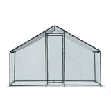 6.5 x 10 ft Large Metal Chicken Coop, Walk-in Poultry Cage Chicken Hen Run House with Waterproof 03144517