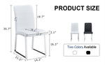 ZUN Set of 2 dining white dining chair set, PU material high backrest seats and sturdy leg W1151134523