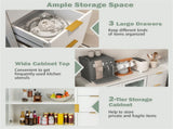33.5-Inch Versatile Multi-Functional Storage Cabinet, Ideal for Kitchen/Dining Room/Living Room 83662750