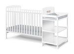 ZUN Ramsey 3-in-1 Convertible Crib and Changer Combo White B02263653