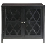 Black Console Table with Shelf Inside B062P189173