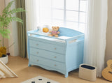 Blue painted finish, MDF, three drawers, 90.5*58*92cm, children's wooden bed with safety belt and 12686043