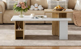 U-Can Set of 2 Nesting Coffees Farmhouse,Rectangle Coffee Living Room,Wood Finish Coffee N724P294661K