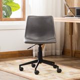 Cesena Faux Leather 360 Swivel Air Lift Office Chair, Antique Gray T2574P164794