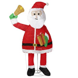 6FT Lighted Santa Claus Holding Bell Christmas Yard Decorations, Pre-lit Pull Up Santa with 200 Warm 76027268