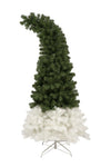 ZUN 6FT Hinged Fir Artificial Fir Bent Top Christmas, Xmas Bendable Santa Hat Style Christmas PX292920AAF