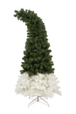 ZUN 6FT Hinged Fir Artificial Fir Bent Top Christmas, Xmas Bendable Santa Hat Style Christmas PX292920AAF