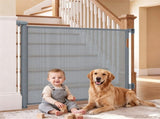 Retractable Baby Gate, 71in Wide Mesh Safety Gate with Double Lock, One-Hand Operation, No Bottom 79263297