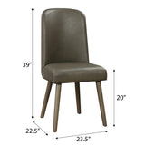 Grey and Grey Oak Upholstered Back Side Chairs B062P182728