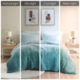 Twin/Twin XL Ombre Shaggy Long Fur Comforter Mini Set B03595984