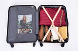 Expandable 3 Piece Luggage Sets PC Lightweight & Durable Suitcase with Two Hooks, Spinner Wheels, 57841109