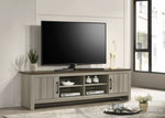 ZUN Nyla 68.5"W Gray Oak TV Stand with Shelves and Cabinet Doors B061P234543