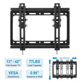 ZUN TV Wall Mount Bracket Tilt for 13"-42" LED/LCD/PLASMA Flat TV VESA 200x200mm 06874469