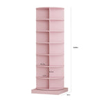 ZUN new 360 pink rotating shoe cabinet with 7 layers can accommodate up to 28 Paris shoes W1320P156772