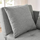 Convertible Sleeper Sofa Chair Adjustable Backrest Recliner with Pullout Sofa Bed with Wheels, W1413P227515