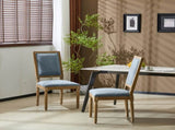 French Country Dining Chairs Elegant Cane Backrest & Upholstered Seats with Fluted Legs N767P263677D