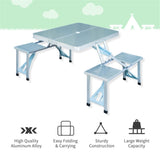 ZUN Portable Camping Table and Chairs / Dining Table （Prohibited by WalMart） 20165129