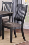 ZUN Dark Coffee Classic Wood Kitchen Dining Room Set of 2 Side Chairs Fabric upholstered Seat Unique B01183542