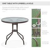 Outdoor dining table and chair package with umbrella 73189376