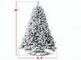 6 Foot Flocked Northern Pine Christmas Tree Artificial Xmas Tree Curved Tips LED Lights Indoor 21296391