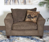 ZUN Camero Fabric Pillowback Arm Chair, Brown T2574P195451