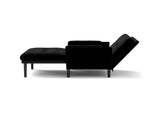 Black 2 seater sofa sleeper with recline fuction W570P195344