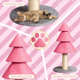 31.5in Christmas Cat Scratcher, Cat Scratching Post for Indoor Cats, Large Sisal Cat Scratching 61533778
