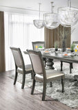 Glorious Classic Traditional Dining Chairs Gray Color Solid wood Leatherette Cushion Seat Set of 2pc B011115502