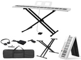 88 Key Folding Piano Semi-Weighted Standard Keyboards Digital Piano with Dual-tube X-Shape Stand 89687259