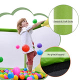 ZUN 55'' Toddlers Trampoline with Safety Enclosure Net and Balls, Indoor Outdoor Mini Trampoline for 57649214