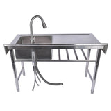 47.2 Inch Commercial Kitchen Prep & Utility Sink for Restaurant Kitchen Dual Bowl Style 51504696