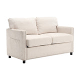 ZUN UNITED Modern chenille Fabric Loveseat, 2-Seat Upholstered Loveseat Sofa Modern Couch W1568P160575