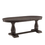 94.06 Inch Extendable Wooden Dining Table for 6 Persons,Long Expandable Curved Dining Table,Mid W2582P321482