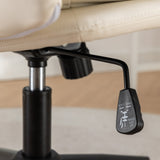 ZUN Bizerte Adjustable Swivel Criss-Cross Chair, Wide Seat/ Office Chair /Vanity Chair, White T2574P181615