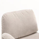 Chair with Wheels and Flip Arms-Comfy Fabric Cross Legged Office Chair with Thick Cushion&Wide Seat, 28317778