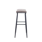 ZUN Counter Height Bar Stool Set of 2 for Dining Room Kitchen Counter Island, Linen fabric Upholstered W1439125930