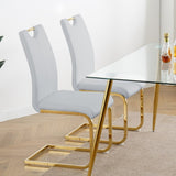 Modern Dining Chairs with Faux Leather Padded Seat Dining Living Room Chairs Upholstered Chair with W210P164980