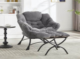 Lazy Chair with Ottoman, Modern Lounge Accent Chair with Armrests and a Side Pocket, Leisure W640P271551