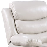 Beige Power Recliner with Pillow Top Arms B062P184509
