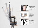 Gaming Chair, Ergonomic Computer Chair with Footrest and Massage Lumbar Support, Height Adjustable W2367P355620
