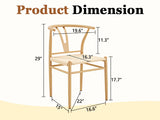 Wesborn Chair-Y-shaped Medieval Style Armchair for Dining Table, Woven Seat W2920P430783