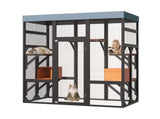 Large Outdoor Cat Enclosure Catio with 5 Platforms & 2 Napping Houses, Secure Metal Wire, Easy 84290516