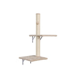 ZUN Wall-mounted Cat Tree, Cat Furniture with 2 Cat Condos House, 3 Cat Wall Shelves, 2 Ladder, 1 Cat W2181P153126