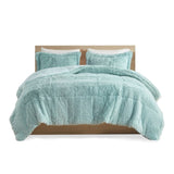 Full/Queen Shaggy Long Fur Comforter Mini Set B03595950