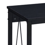 ZUN Black 47.5" Writing Desk with Metal Sled Base B062P184561